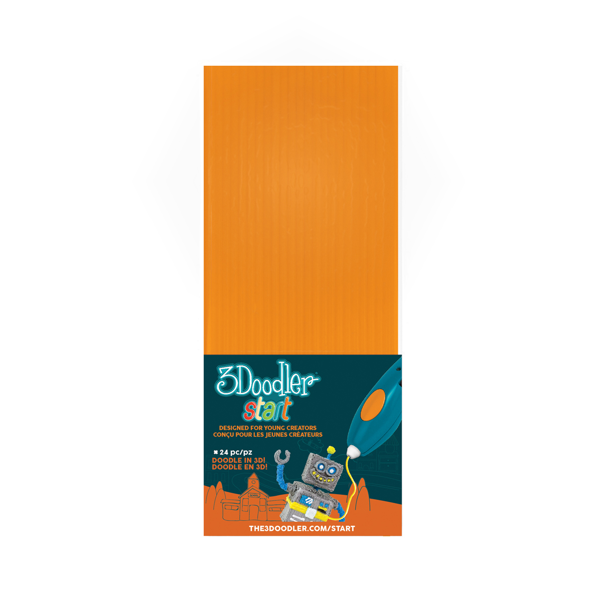 Набор стержней для 3D-ручки 3Doodler Start, оранжевый, 24 шт. (3DS-ECO06-ORANGE-24) - фото 1