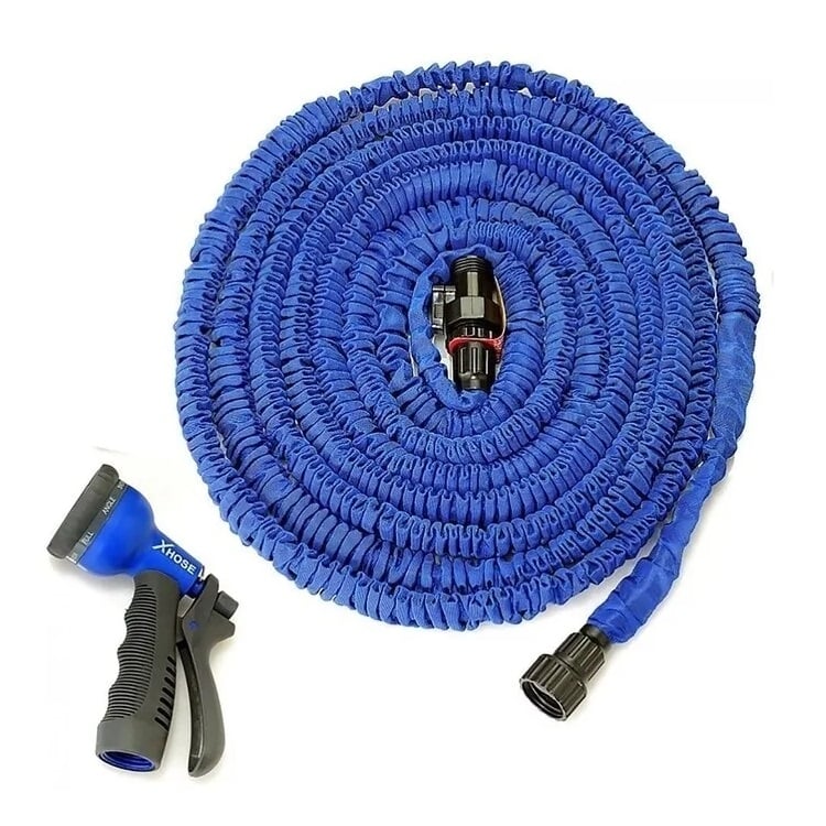 Шланг садовый для полива Supretto X-hose, 45 м, d=25 мм, синий (C2651-45) - фото 1