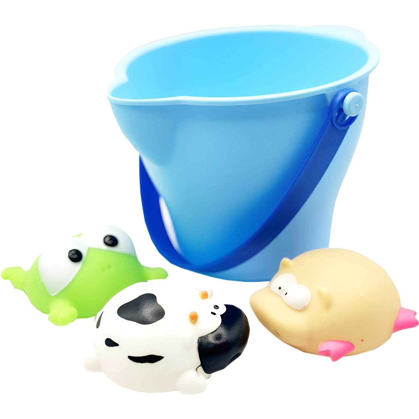 Набор игрушек для купания Bibi Toys Ведерко и животные 4 шт. (761001BT) - фото 1