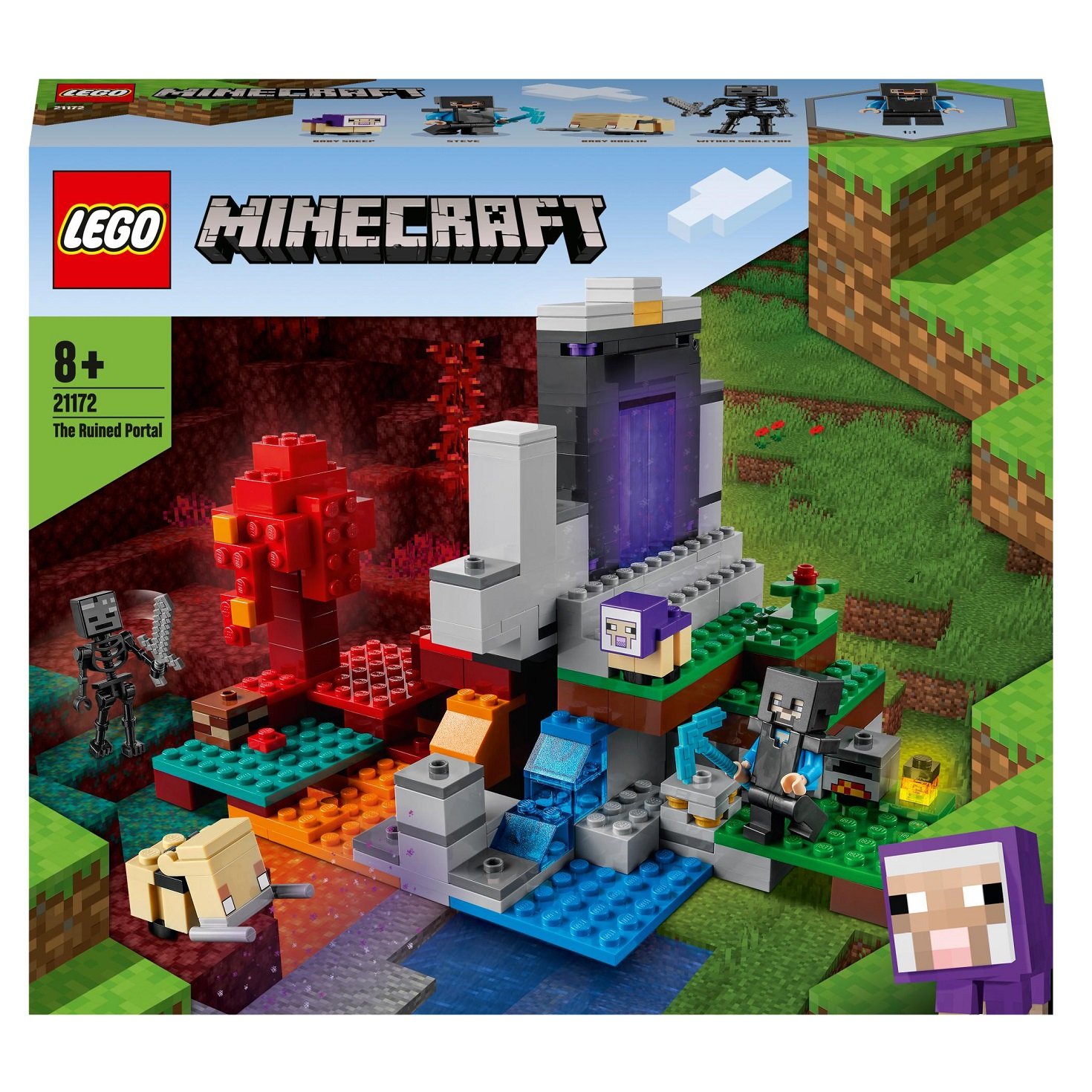 Конструктор LEGO Minecraft Зруйнований портал, 316 деталей (21172) - фото 1