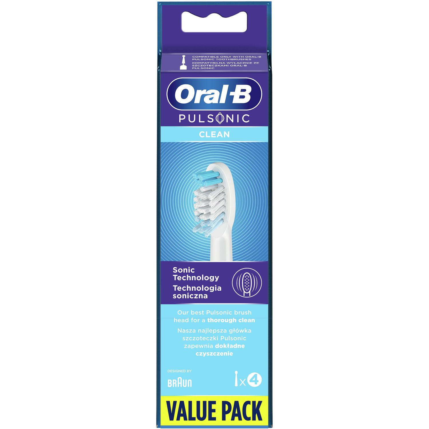 Насадки для электрической зубной щетки Oral-B Pulsonic Clean, 4 шт. - фото 2