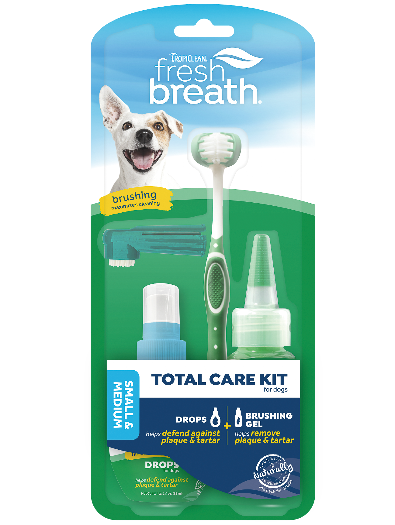 Набір для догляду за ротовою порожниною для собак малих та середніх порід TropiClean Fresh Breath (3163) - фото 1