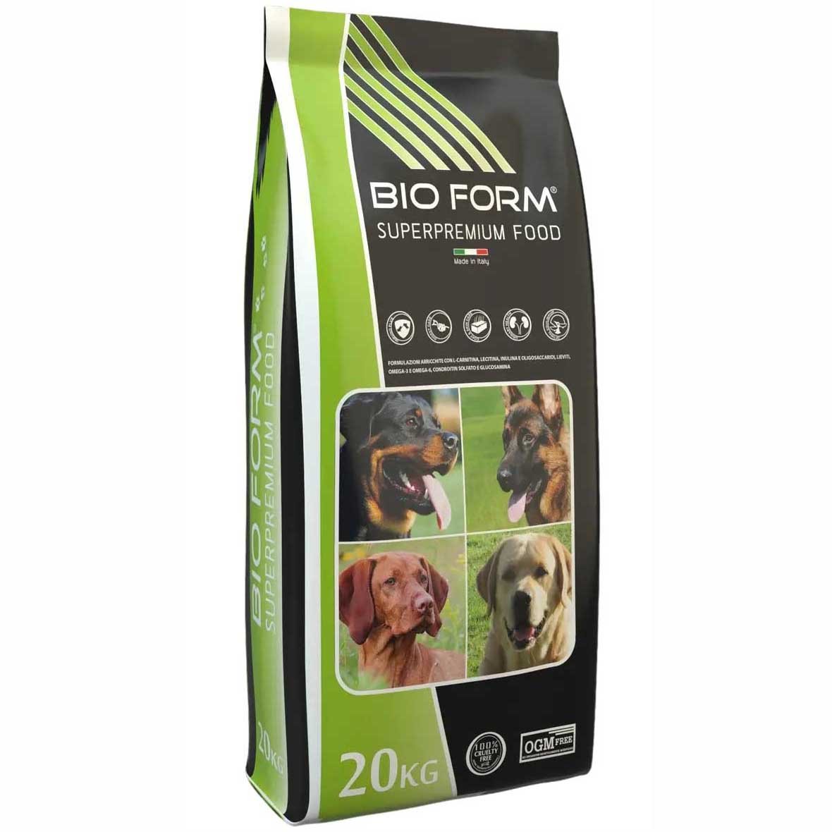 Сухой корм для активных собак Bio Form Superpremium Food Dog Power со свининой 20 кг - фото 1