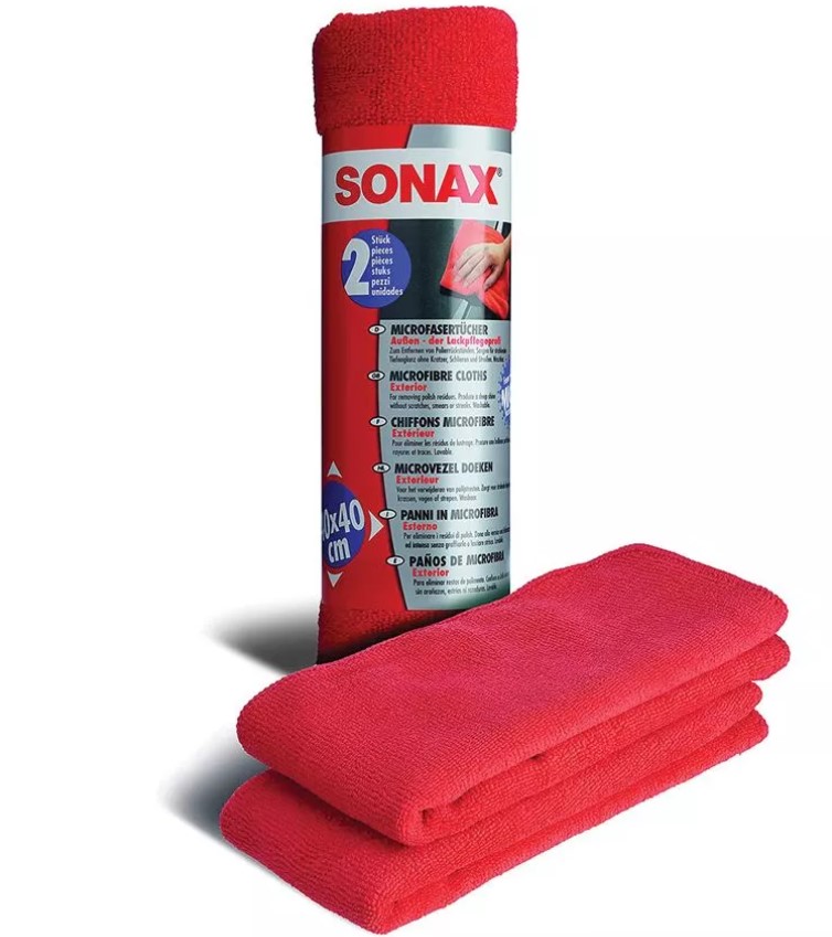 Набір серветок із мікрофібри для кузова Sonax Microfibre Cloths Outside, 40х40 см, 2 шт. - фото 2