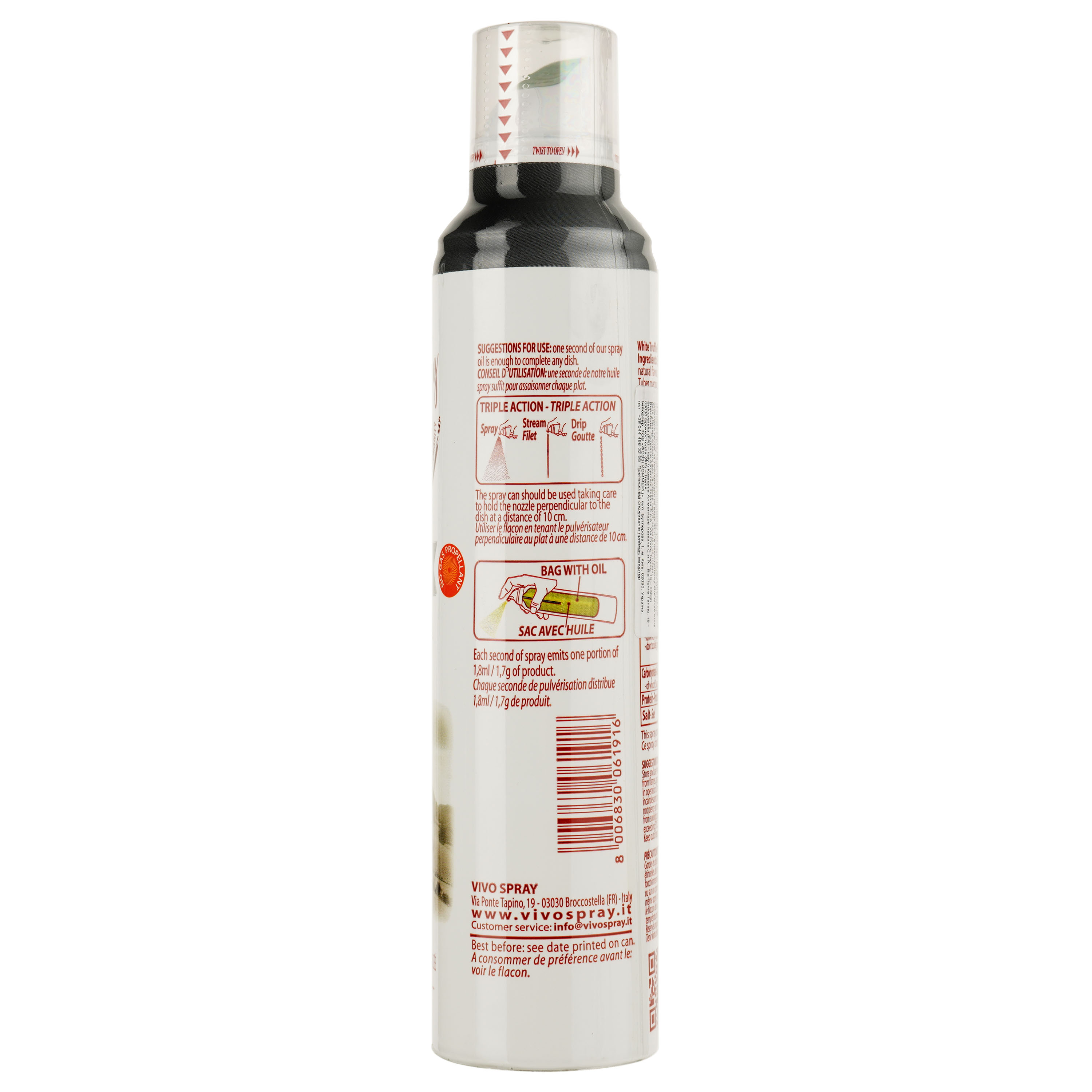 Олія оливкова Vivo Spray EV Білий трюфель спрей 200 мл (932974) - фото 2