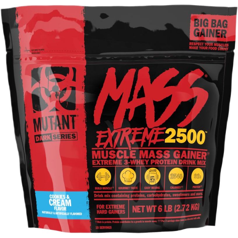 Гейнер Mutant Mass Extreme 2500 Печенье-крем 2720 г - фото 1