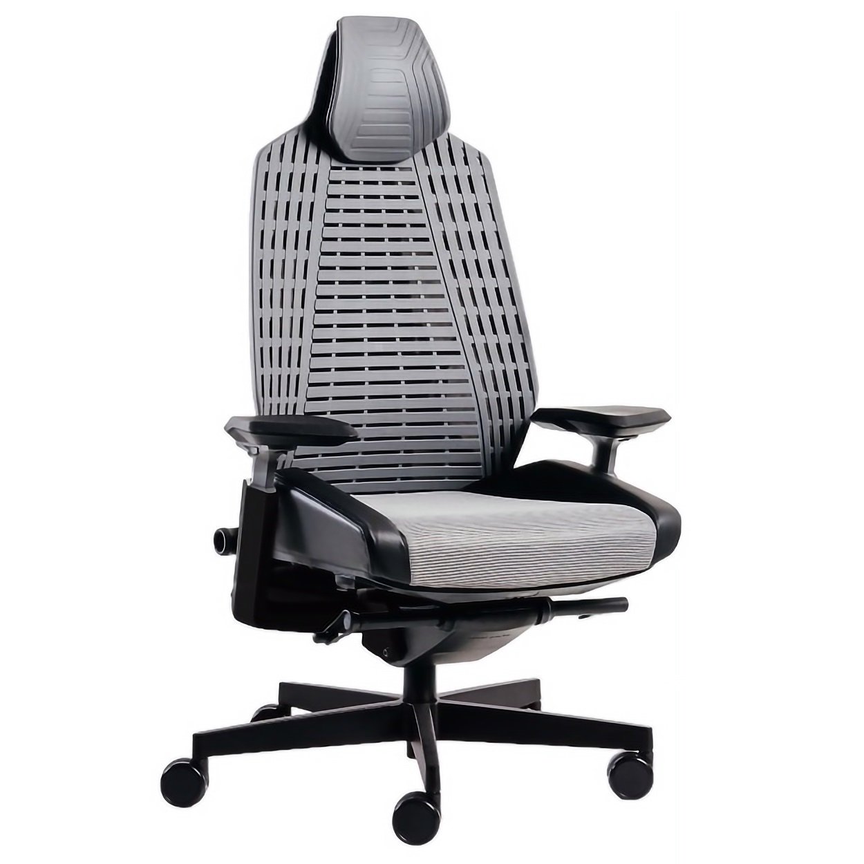 Геймерське крісло Special4you Ronin Grey Ribs сіре (E6941) - фото 1