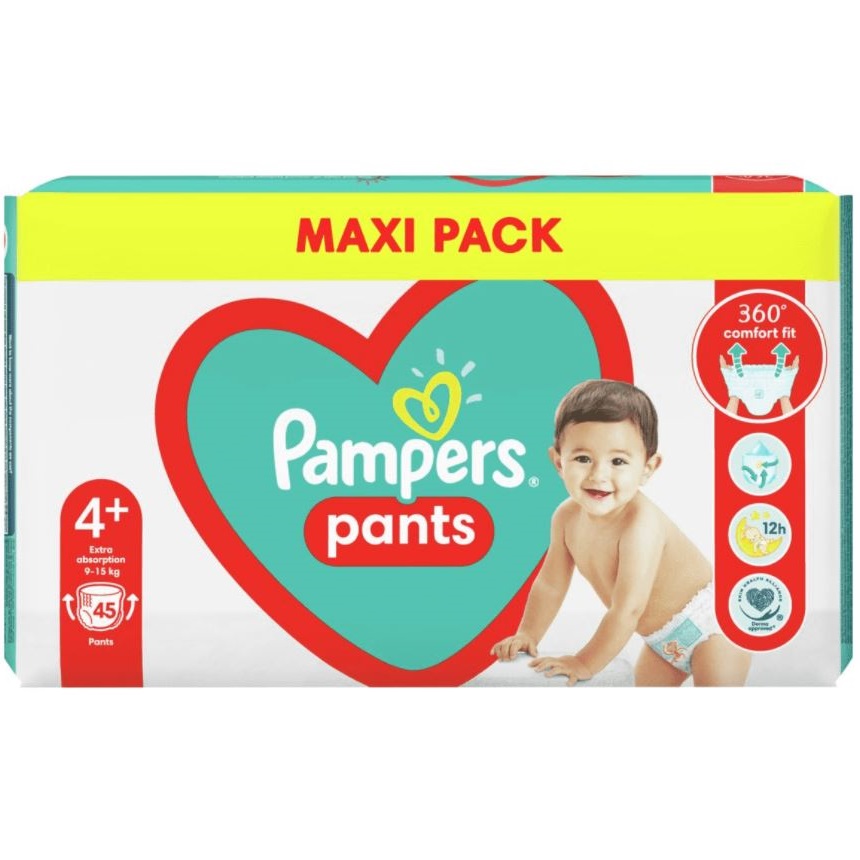 Подгузники-трусики Pampers Pants 4+ (9-15 кг), 45 шт. - фото 1