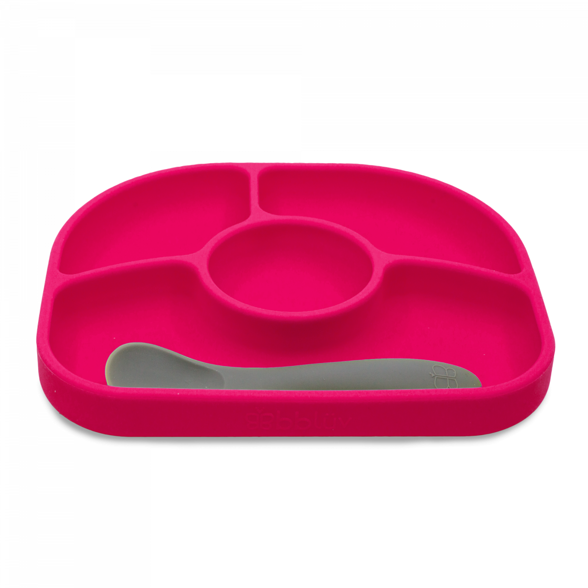 Силіконова тарілка на присосці з ложкою BBluv, рожевий (B0153-P) - фото 2