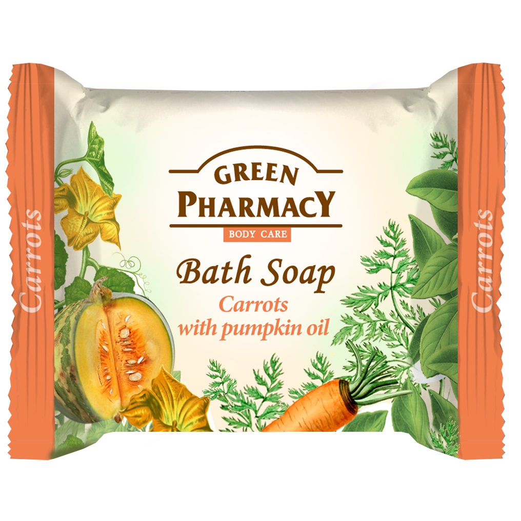 Мило Зелена Аптека Bath soap Carrots with pumpkin oil, 100 г - фото 1