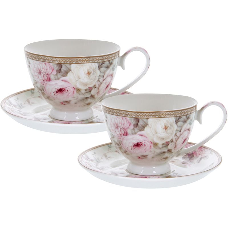 Чайний набір Lefard Англійська троянда 4 предмети рожевий (924-850) - фото 1