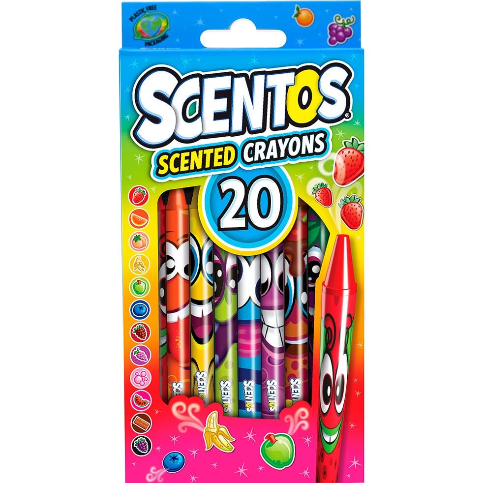 Набір ароматних воскових олівців Scentos Фруктова феєрія 20 кольорів (40277) - фото 1