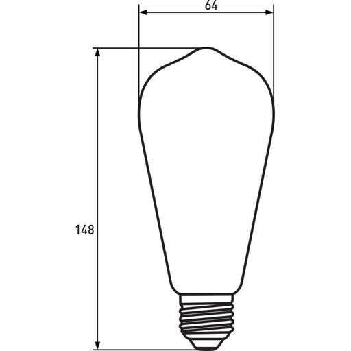 Світлодіодна лампа Eurolamp LED Deco, ST64, 7W, E27, 2700K, 2 шт. (MLP-LED-ST64-07273(Amber)) - фото 3