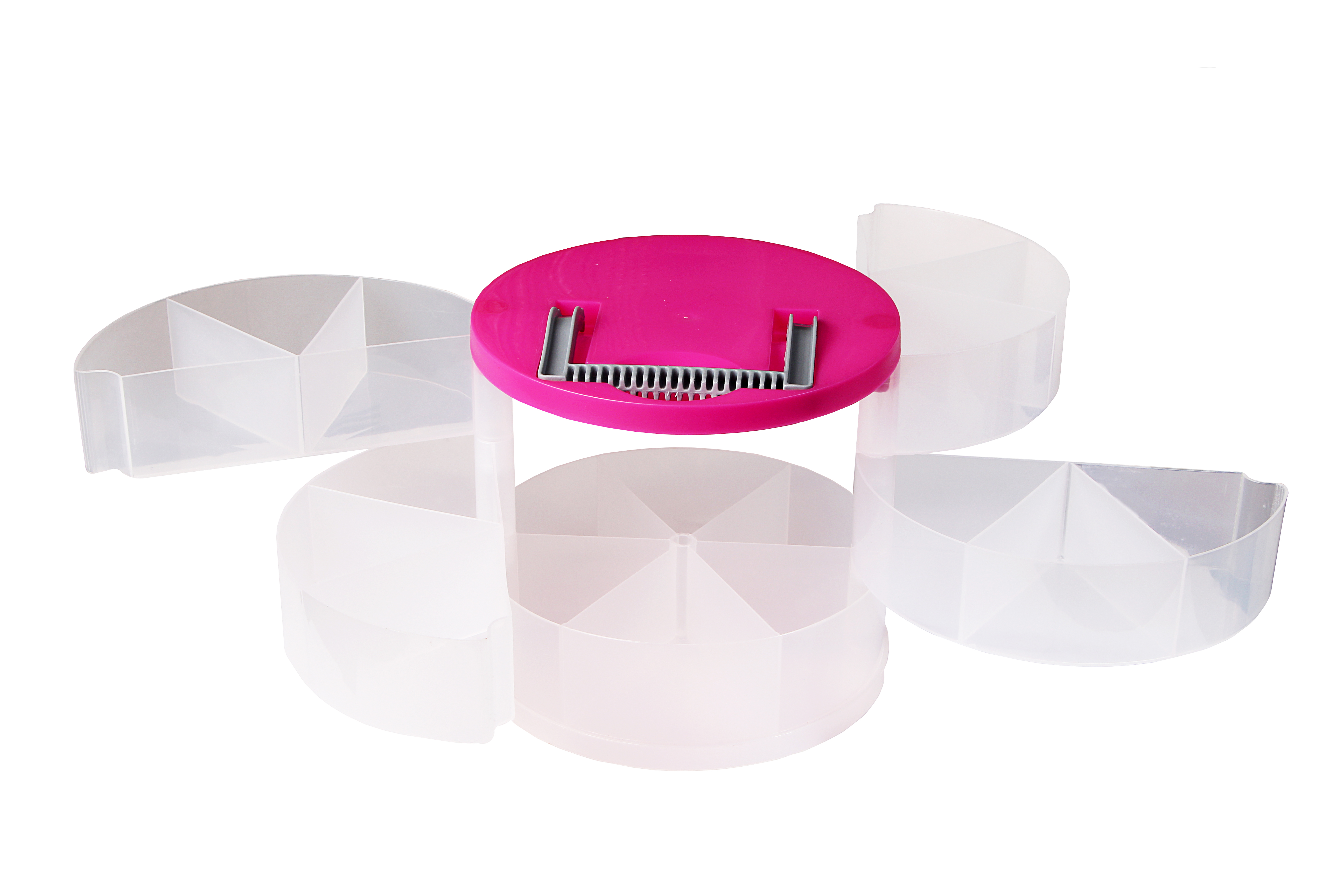 Ящик пластиковий круглий Heidrun Даймікс, 20х18 см, рожевий (700) - фото 2