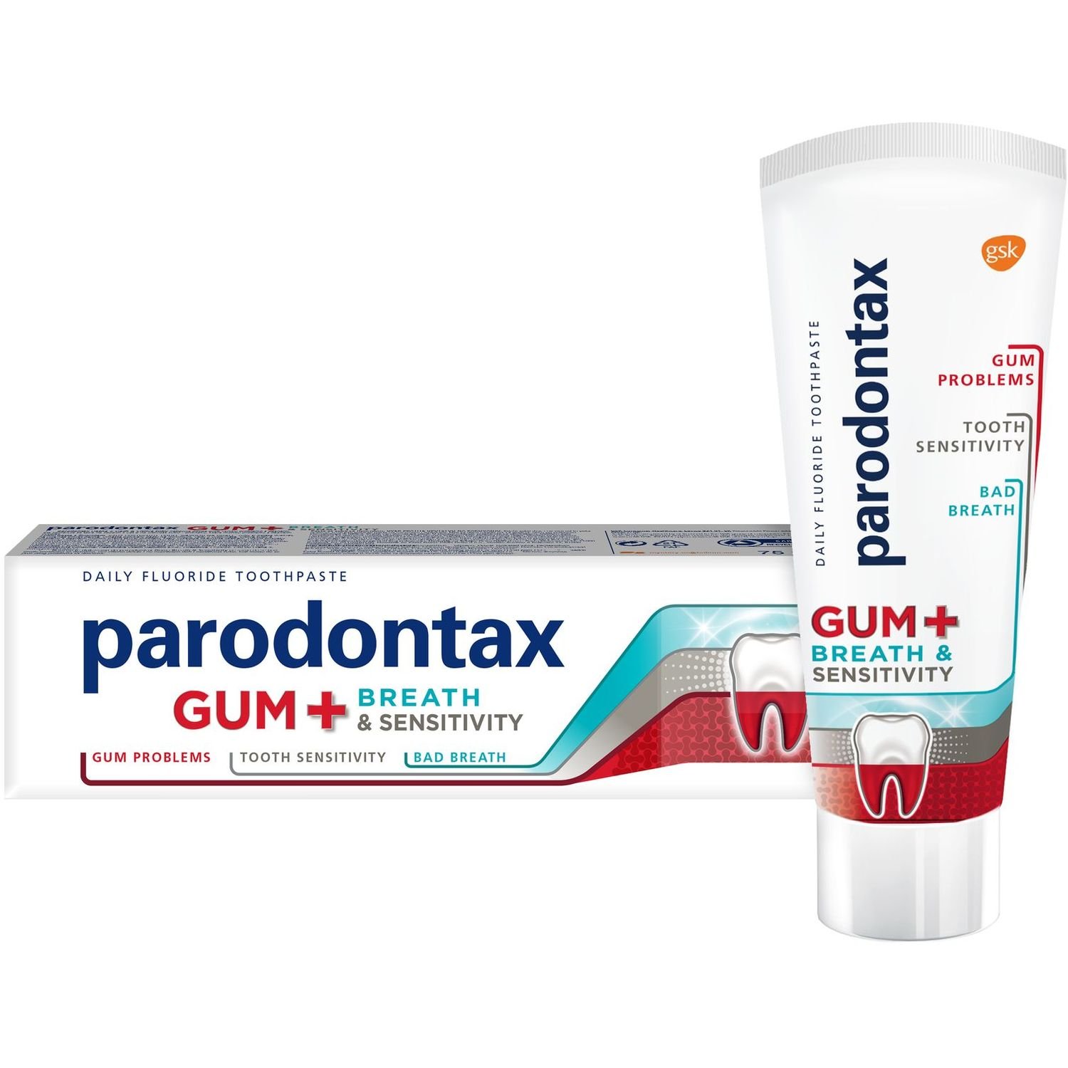 Зубна паста Parodontax Захист Ясен + Свіжий подих і Чутливість Зубів, 75 мл - фото 2