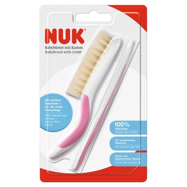 Гребінець і щітка для волосся Nuk, рожевий (3952943) - фото 2