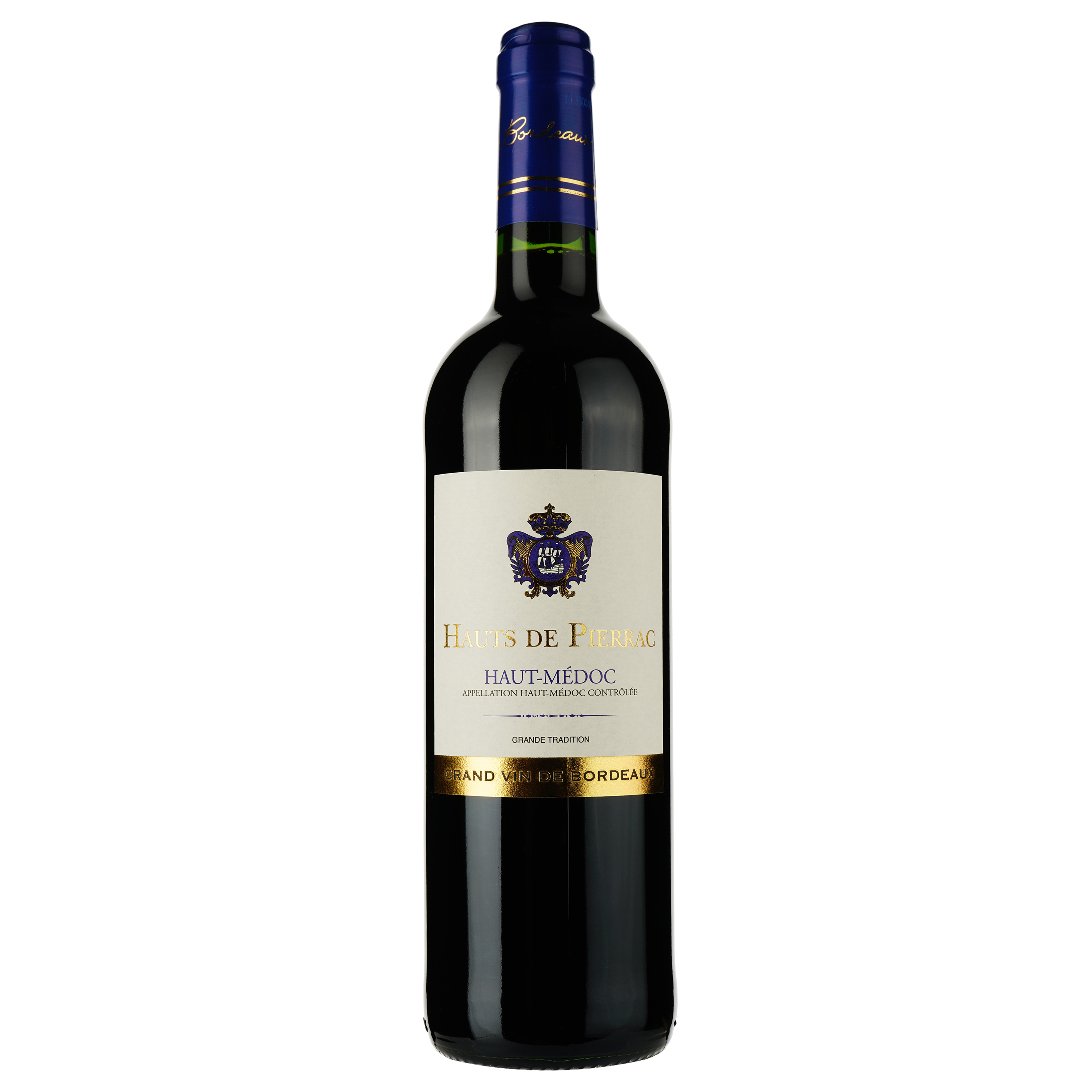 Вино Chateau Hauts de Pierrac AOP Haut Medoc 2021 красное сухое 0.75 л - фото 1