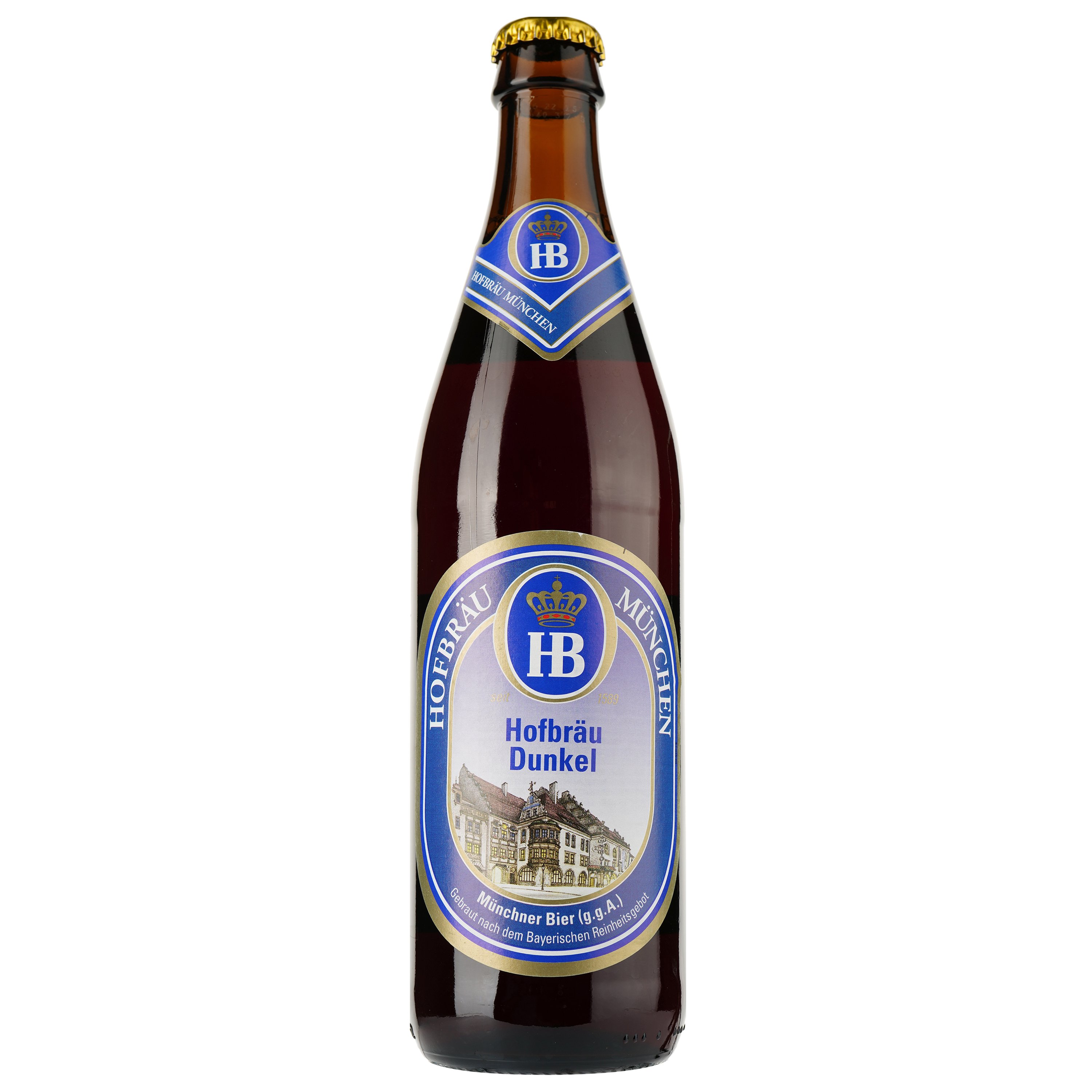 Пиво Hofbrau Dunkel, темне, фільтроване, 5,5%, 0,5 л (679101) - фото 1