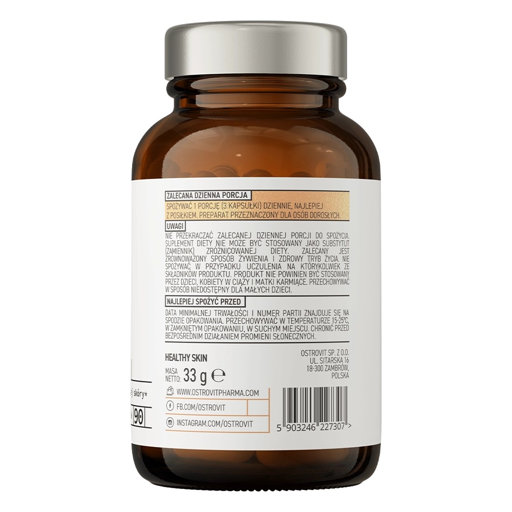 Витаминно-минеральный комплекс OstroVit Pharma Healthy Skin 90 капсул - фото 3