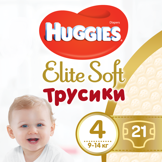 Подгузники-трусики Huggies Elite Soft Pants 4 (9-14 кг), 21 шт. - фото 1