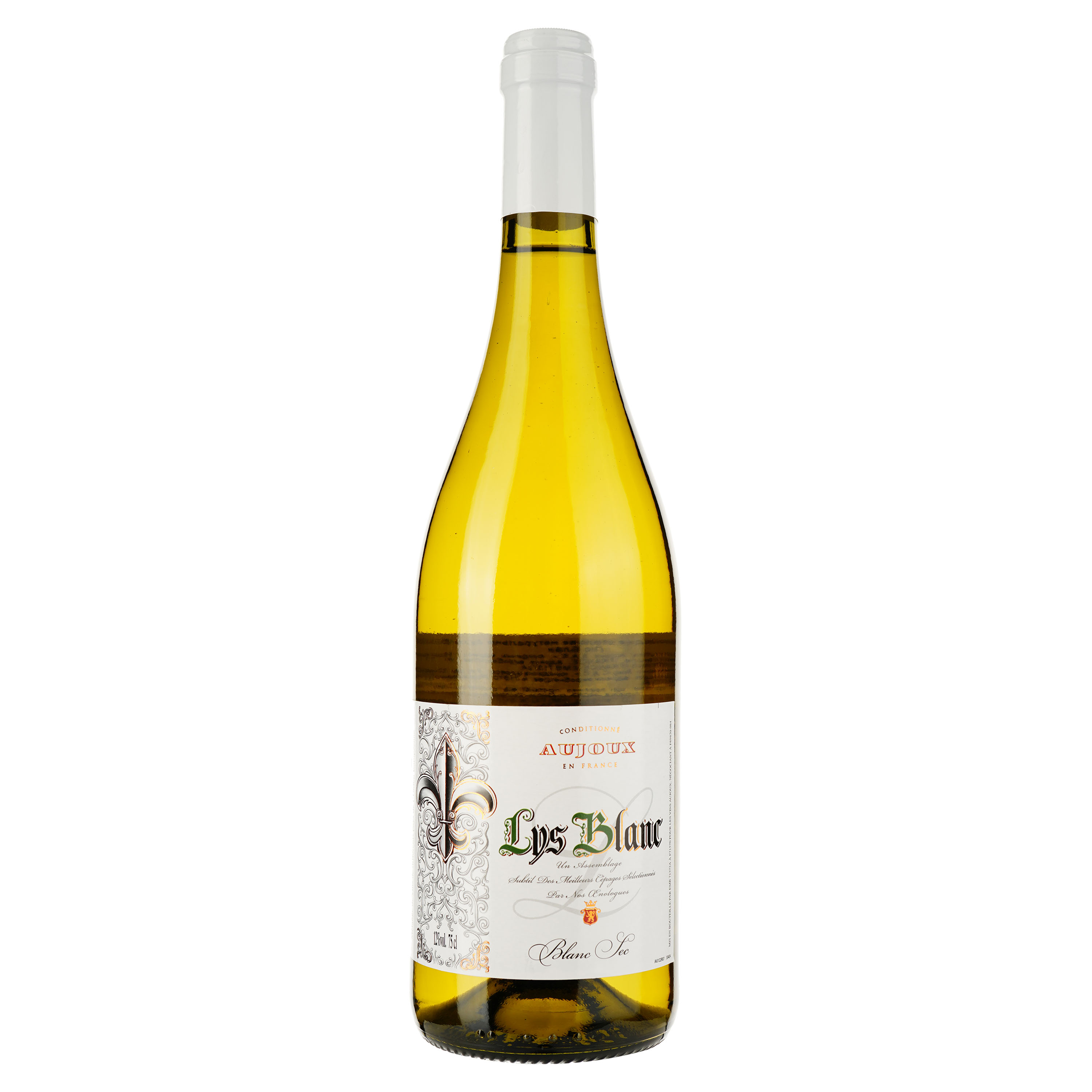 Вино Aujoux Lys Blanc, белое, сухое, 0,75 л - фото 1