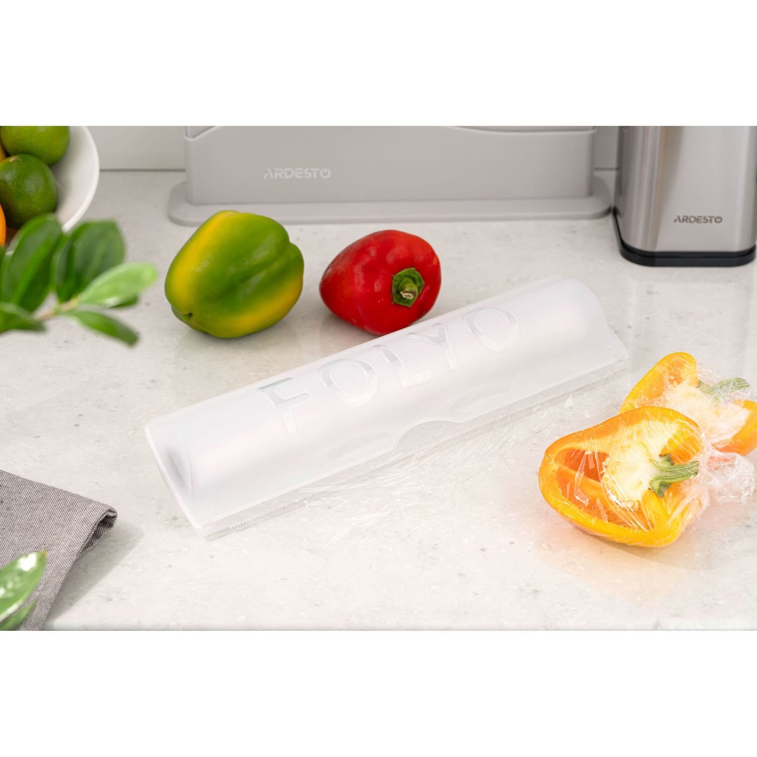 Кухонный диспенсер для пищевой пленки и фольги Ardesto Fresh, 90х336х55 мм, прозрачный, пластик (AR1336TP) - фото 5