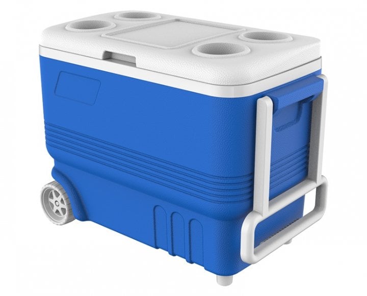 Термобокс для їжі Mazhura Kale, на колесах, 45 л, синій (mz1032) - фото 1