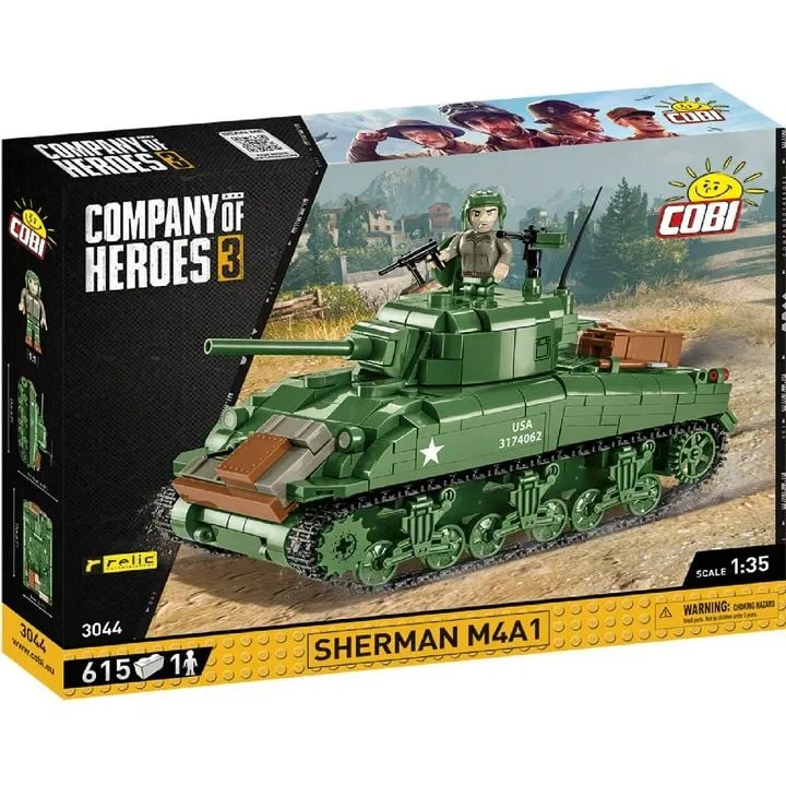 Конструктор Cobi Company of Heroes 3 Танк Шерман M4, масштаб 1:35, 615 деталей (COBI-3044) - фото 1