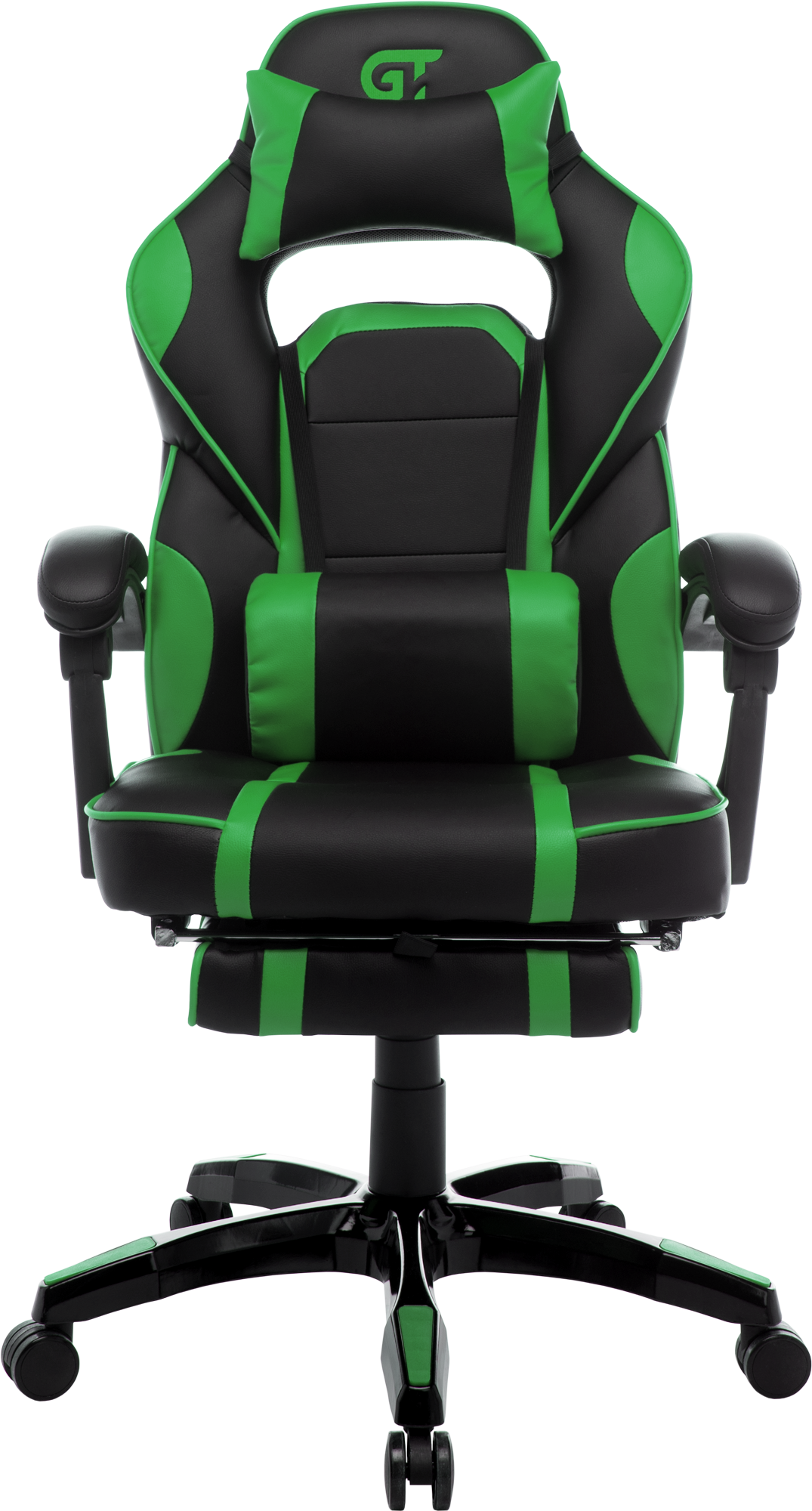 Геймерское кресло GT Racer черное с зеленым (X-2749-1 Black/Green) - фото 2