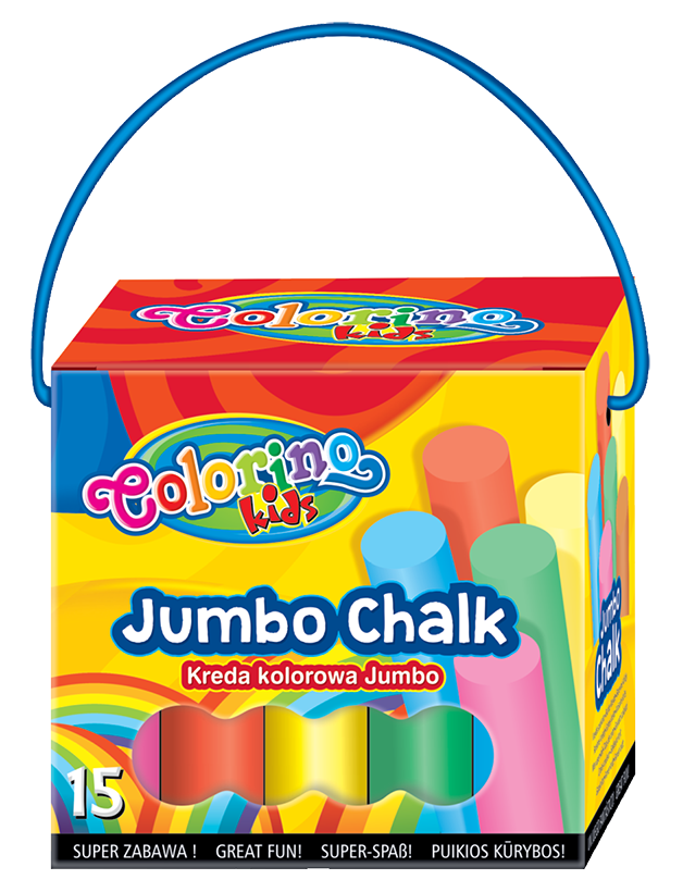 Цветные мелки Colorino Jumbo, 6 цветов, 15 шт. (65825PTR) - фото 1