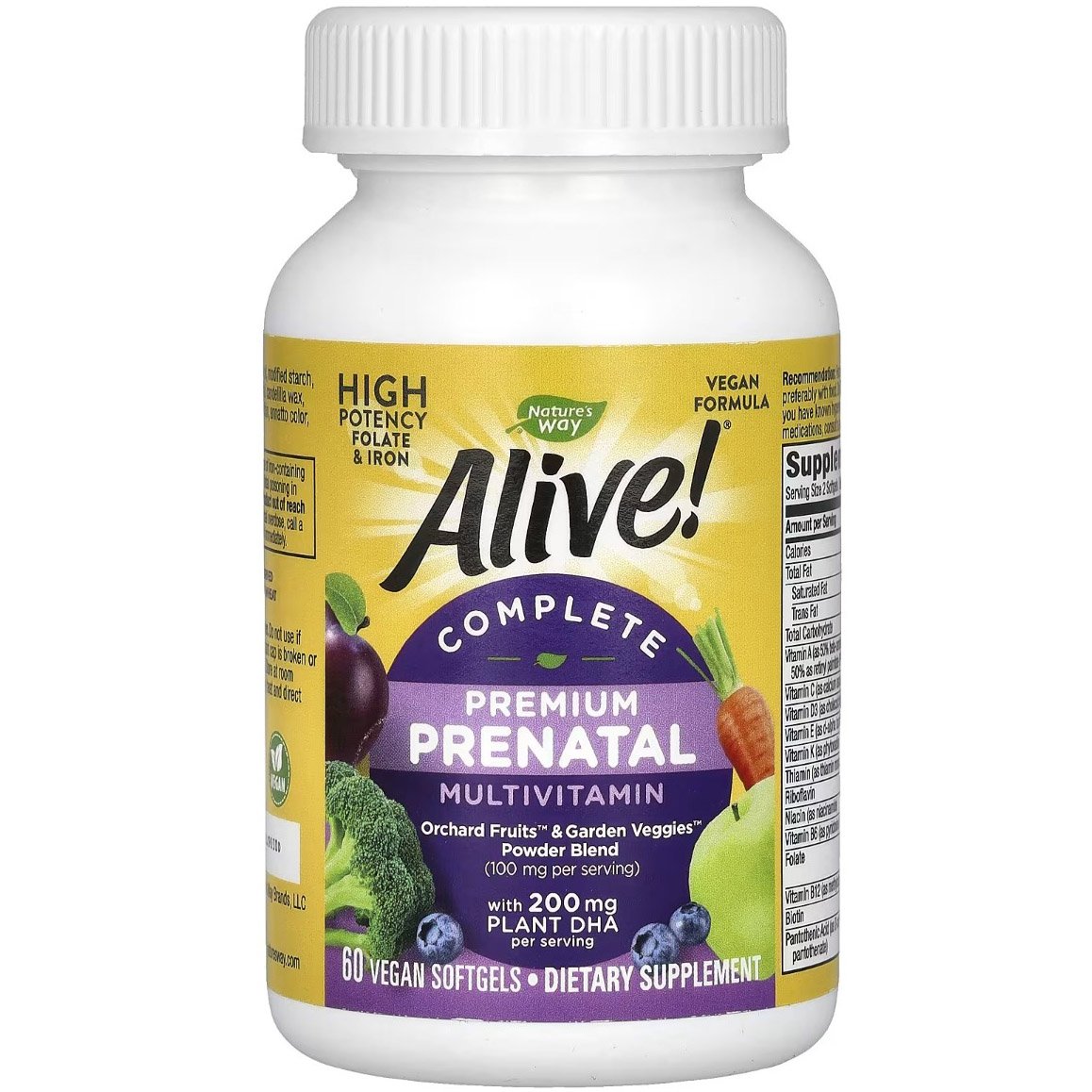 Вітамінно-мінеральний комплекс для вагітних Nature's Way Alive! Complete Premium Prenatal Multivitamin 60 капсул - фото 1