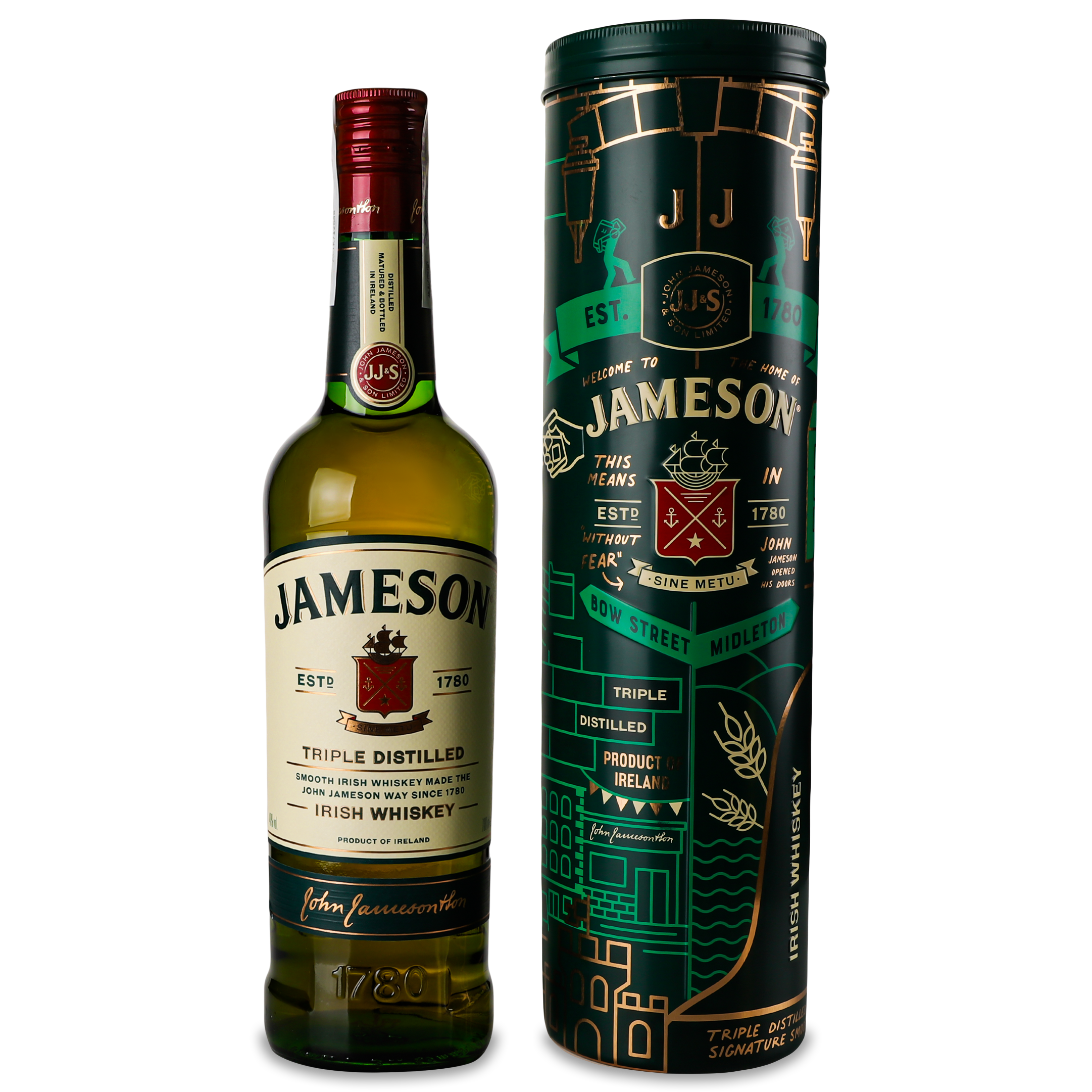 Виски Jameson Irish Whiskey, в металлической коробке, 40%, 0,7 л (67881) - фото 1
