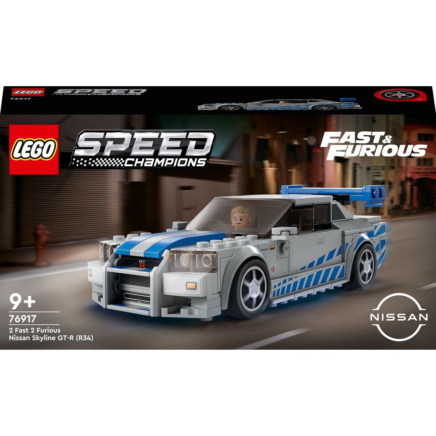 Конструктор LEGO Speed Champions Подвійний форсаж Nissan Skyline GT-R (R34), 319 деталей (76917) - фото 1