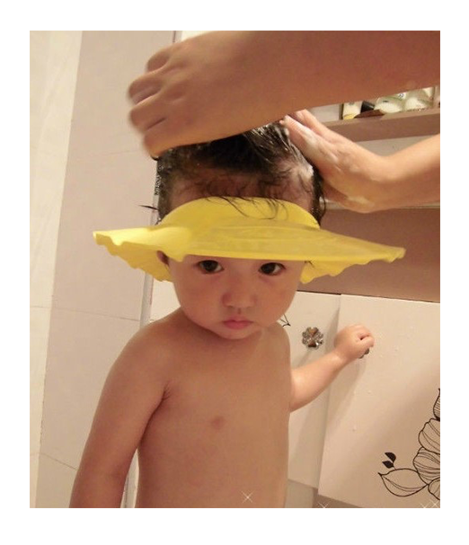 Козирок захисний Lindo для миття і стрижки волосся, жовтий (K +1564) - фото 3