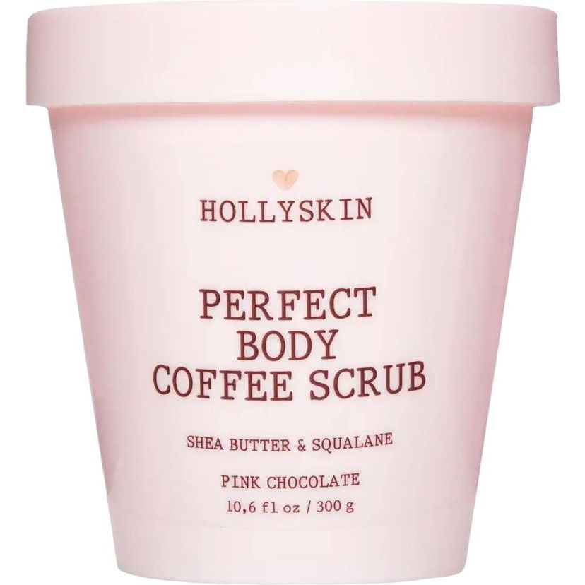 Скраб для идеально гладкой кожи Hollyskin Perfect Body Coffee Scrub Pink Chocolate с маслом ши и скваланом 300 г - фото 1