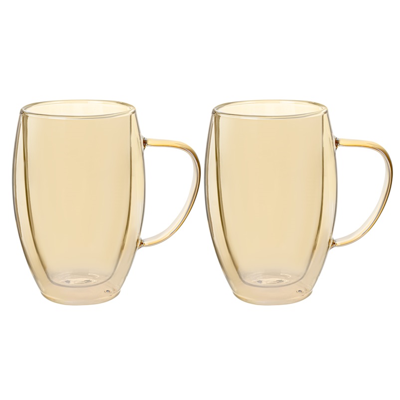 Набор чашек с двойными стенками LeGlass Amber, 380 мл, 2 шт. (605-004) - фото 1