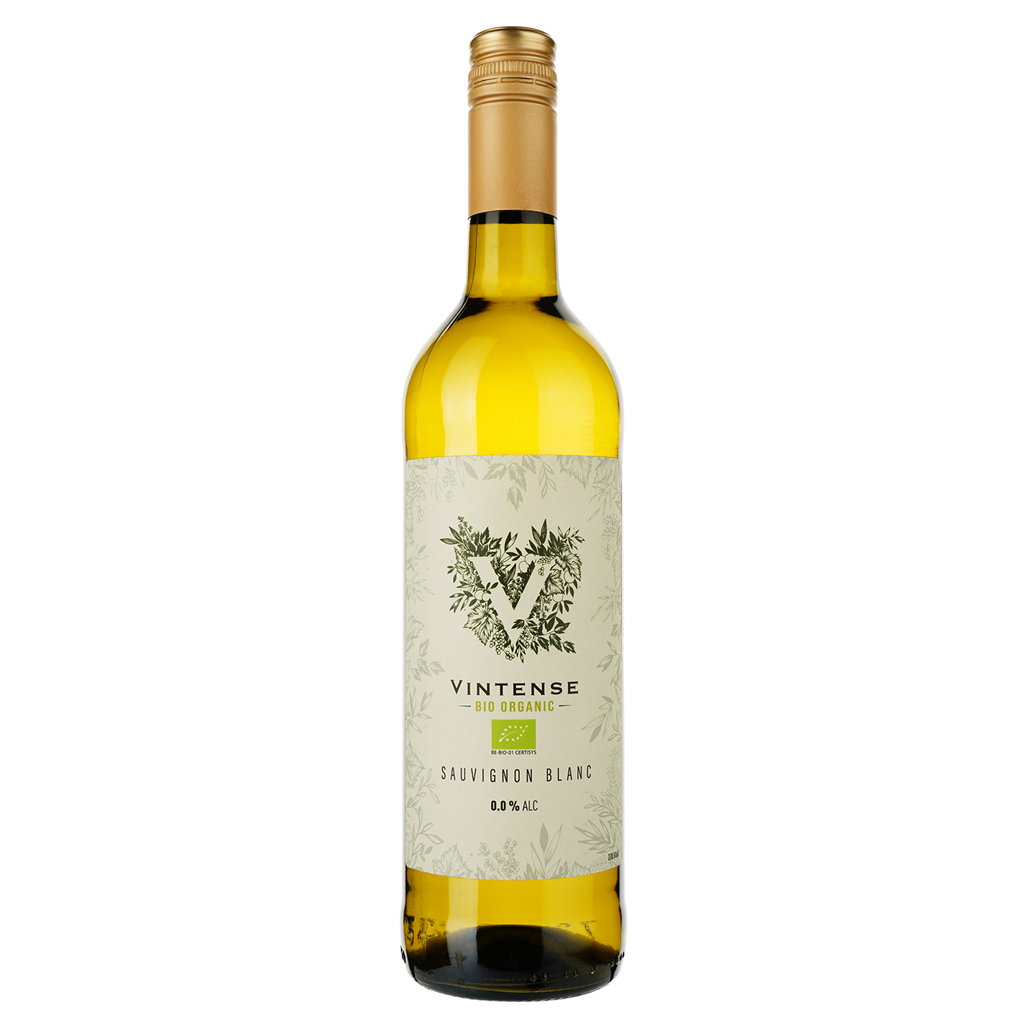Вино Vintense Sauvignon Blanc Bio, безалкогольне, біле, 0,75 л - фото 1