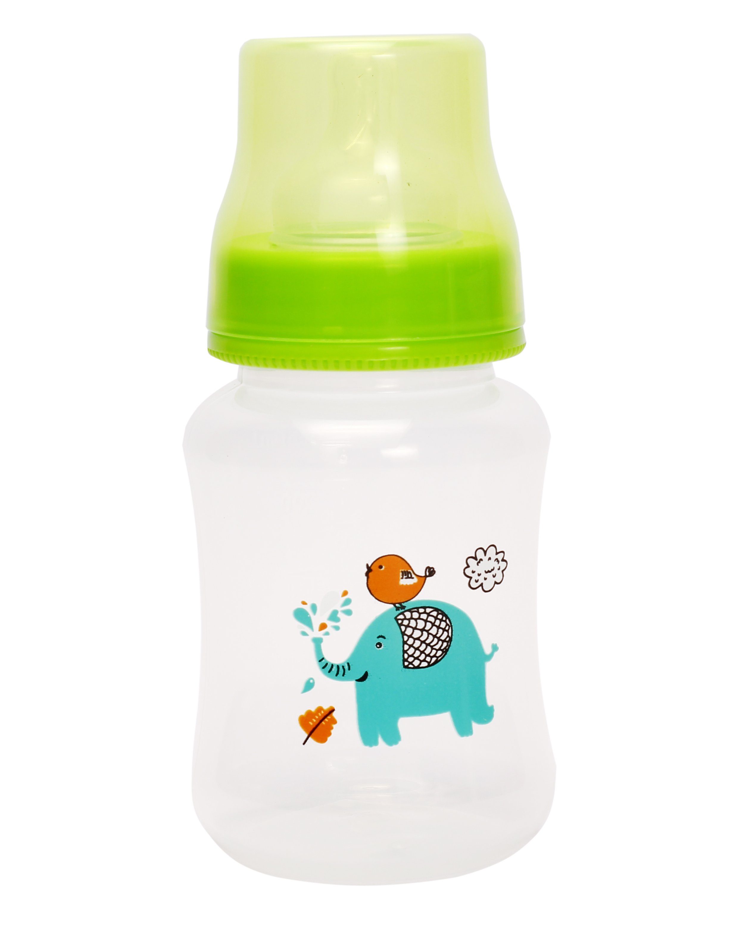 Бутылочка для кормления Курносики, с широким горлышком, с силиконовой соской, 250 мл, салатовый (7006 сал) - фото 1