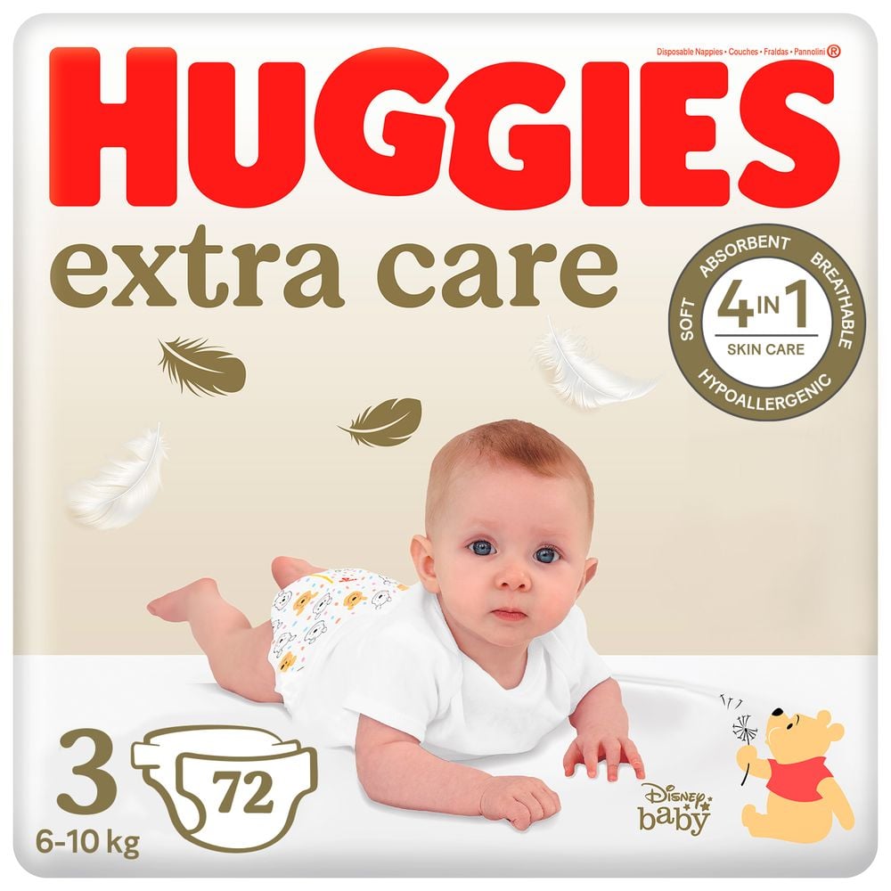Підгузки Huggies Extra Care 3 (6-10 кг), 72 шт. - фото 1