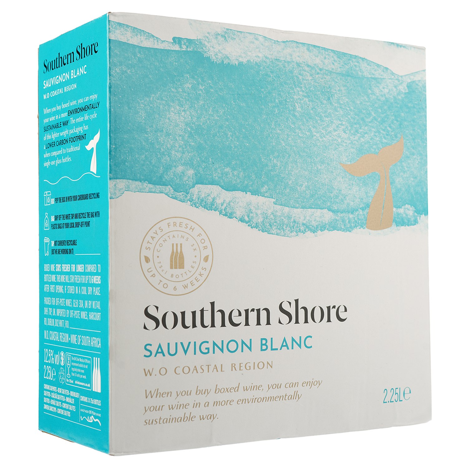 Вино Southern Shore Sauvignon Blanc Bag-in-Box, біле, сухе, 2,25 л (915882) - фото 1