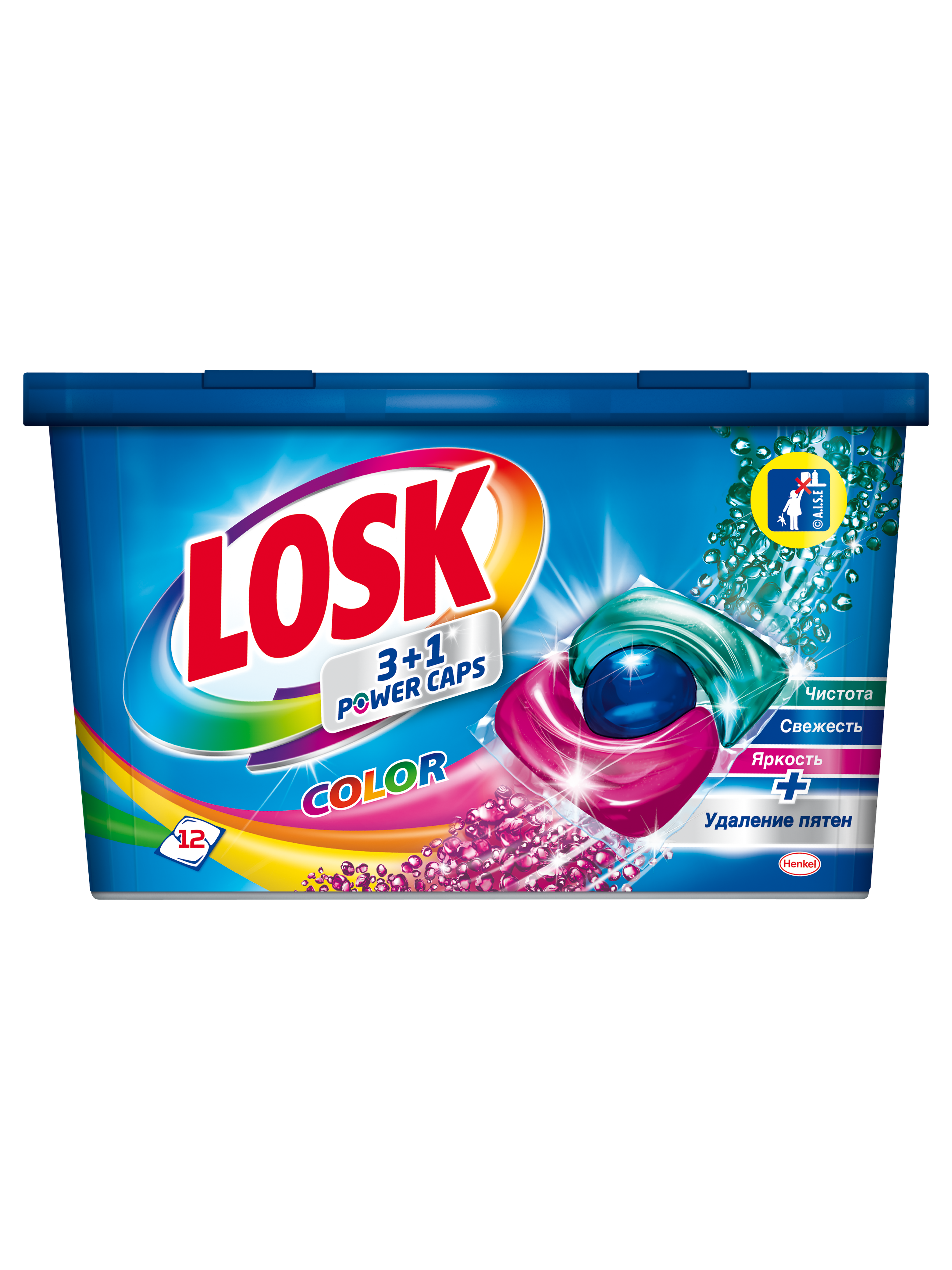 Капсули для прання Losk Color 3в1, 12 шт. - фото 1
