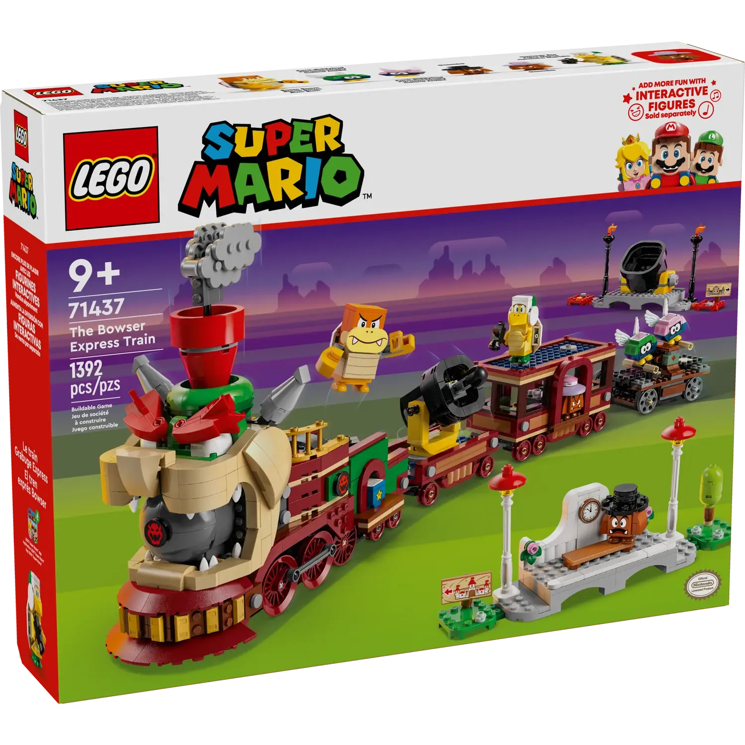 Конструктор LEGO Super Mario Быстрый поезд Боузера 1392 детали (71437) - фото 1