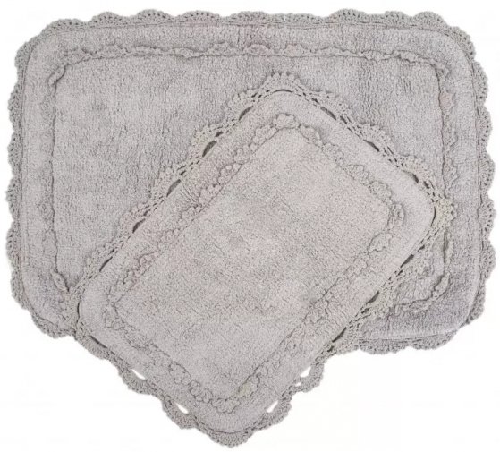 Набор ковриков Irya Darya gri, 90х60 см и 60х40 см, серый (svt-2000022264563) - фото 1