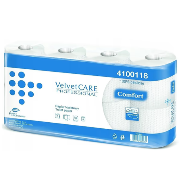 Туалетний папір Velvet Care Comfort, 8 рулонів (4100118) - фото 1