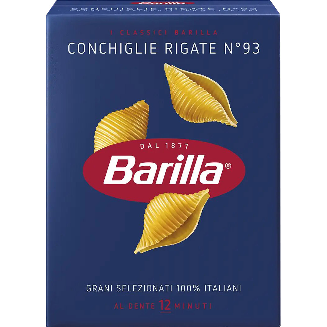 Макаронні вироби Barilla Conchiglie Rigate №93 500г - фото 1