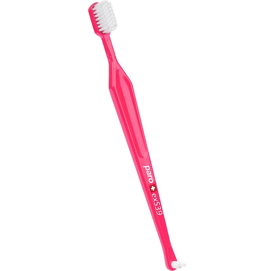 Зубная щетка Paro Swiss exS39 с монопучковой насадкой розовая - фото 1