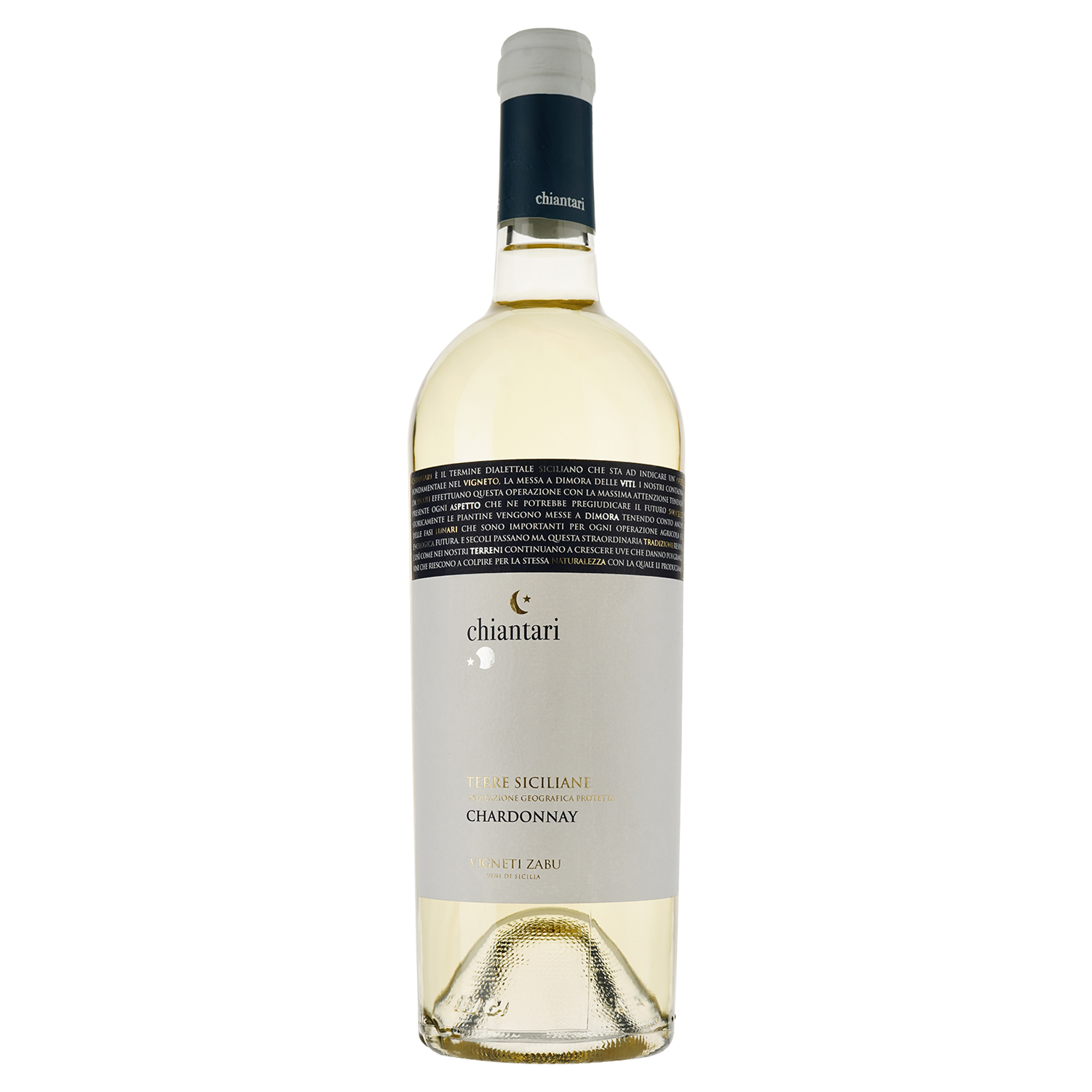 Вино Vigneti Zabu Chiantari Chardonnay Terre Siciliane, біле, сухе, 13,5%, 0,75 л - фото 1