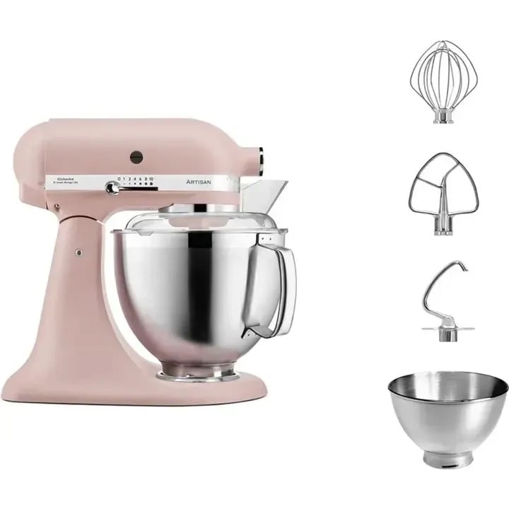 Планетарный миксер KitchenAid Artisan 4.8 л пряный розовый (5KSM185PSEFT) - фото 6