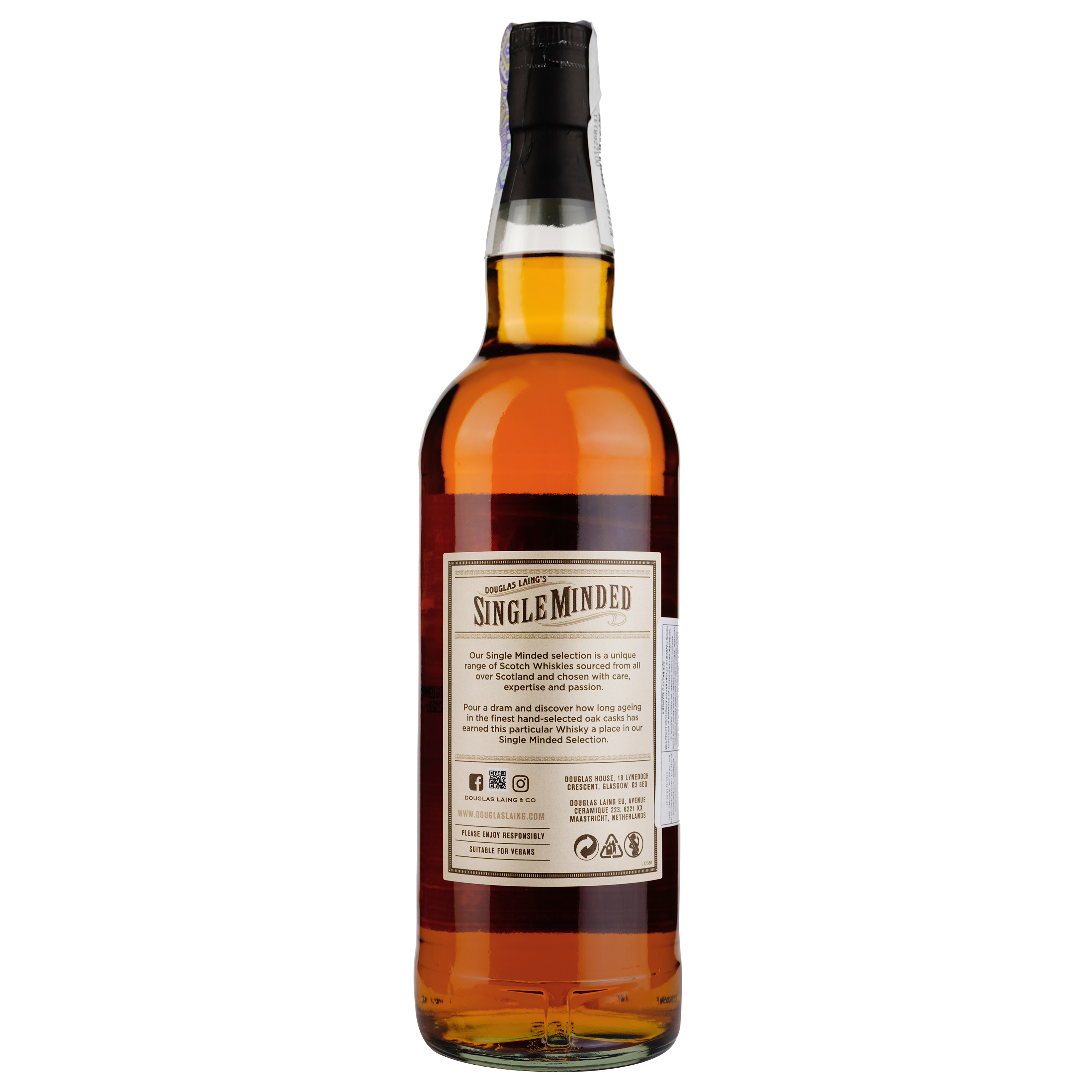 Виски Single Minded Fettercairn Single Malt Scotch Whisky, 43%, 0,7 л - фото 2