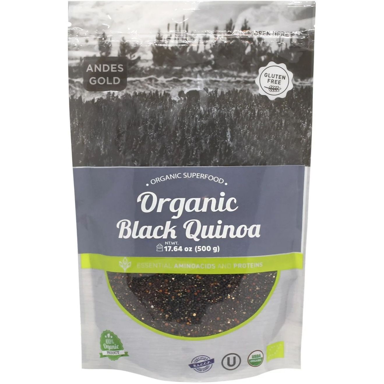 Киноа Andes Gold Organic Black Quinoa 500 г - фото 1